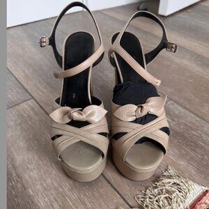 YSL beige heels